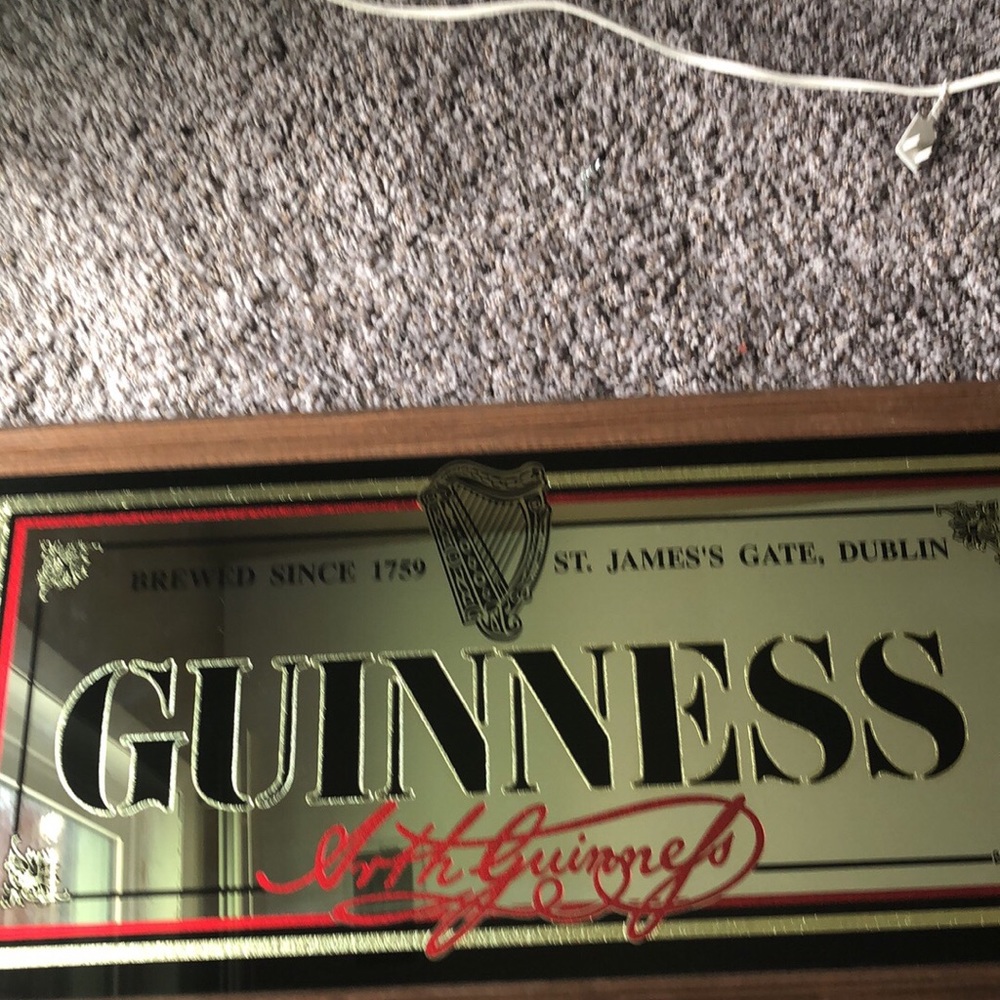 Authentic Guinness Mirrored Sign
